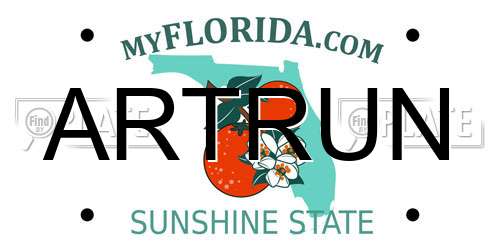 ARTRUN Florida License Plate