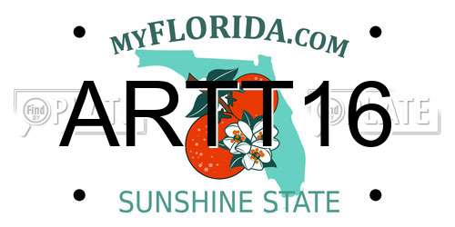 ARTT16 Florida License Plate