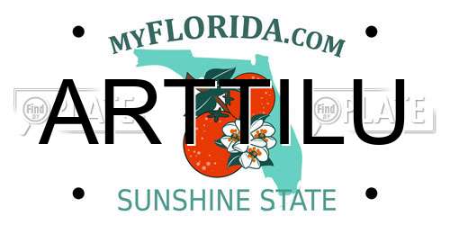 ARTTILU Florida License Plate
