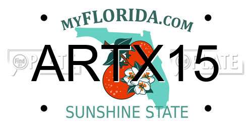 ARTX15 Florida License Plate