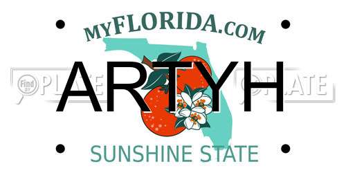 ARTYH Florida License Plate