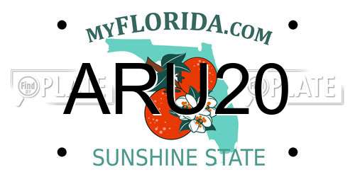 ARU20 Florida License Plate