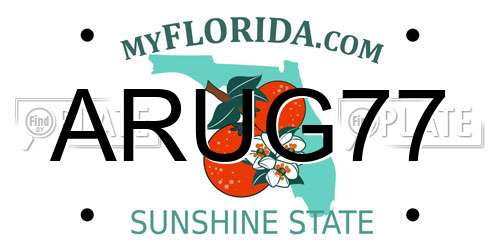 ARUG77 Florida License Plate