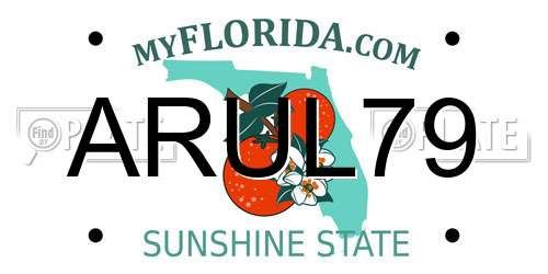 ARUL79 Florida License Plate