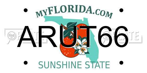 ARUT66 Florida License Plate