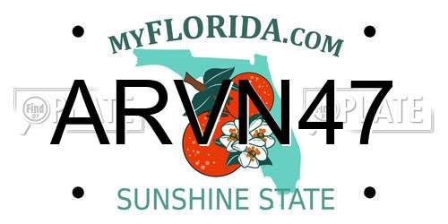 ARVN47 Florida License Plate