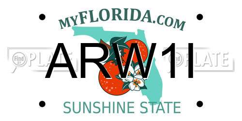 ARW1I Florida License Plate