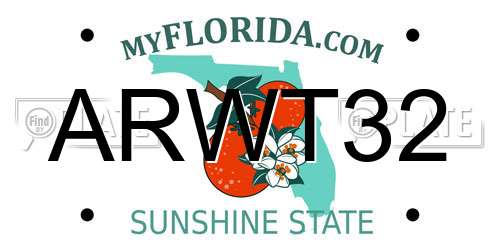 ARWT32 Florida License Plate