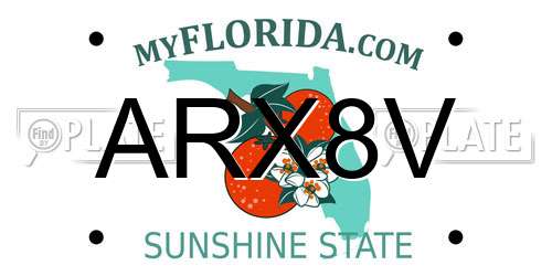 ARX8V Florida License Plate