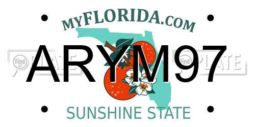 ARYM97 Florida License Plate