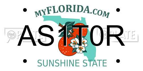 AS1T0R Florida License Plate