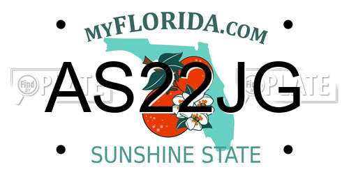 AS22JG Florida License Plate