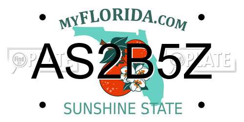 AS2B5Z Florida License Plate