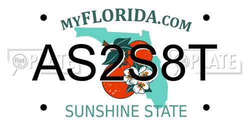 AS2S8T Florida License Plate