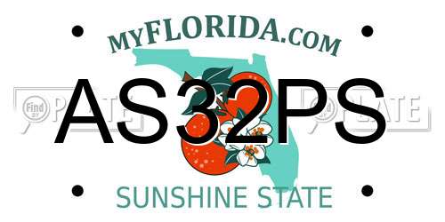 AS32PS Florida License Plate