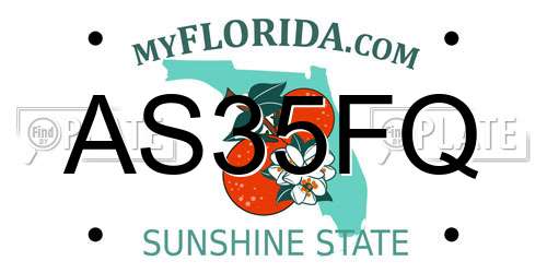 AS35FQ Florida License Plate
