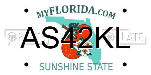 AS42KL Florida License Plate