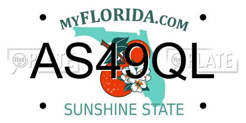 AS49QL Florida License Plate