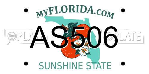 AS506 Florida License Plate