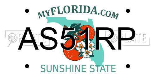 AS51RP Florida License Plate