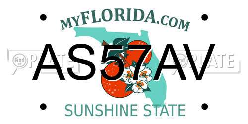 AS57AV Florida License Plate