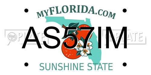 AS57IM Florida License Plate