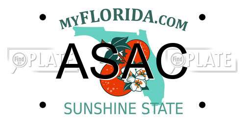 ASAC Florida License Plate