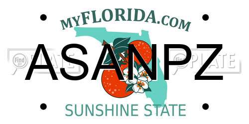 ASANPZ Florida License Plate