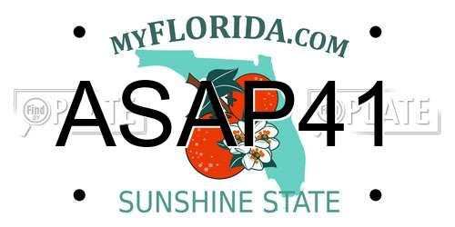 ASAP41 Florida License Plate