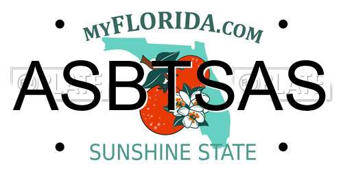 ASBTSAS Florida License Plate