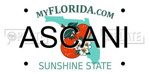 ASCANI Florida License Plate