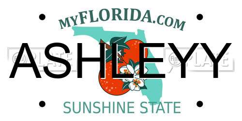ASHLEYY Florida License Plate