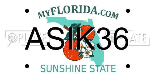 ASIK36 Florida License Plate