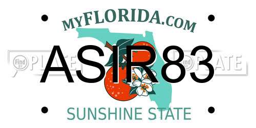 ASIR83 Florida License Plate