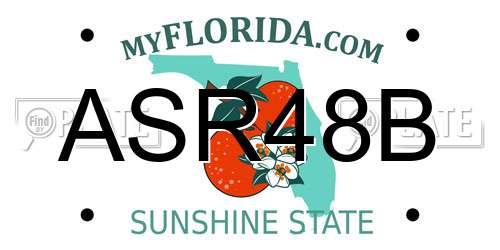 ASR48B Florida License Plate