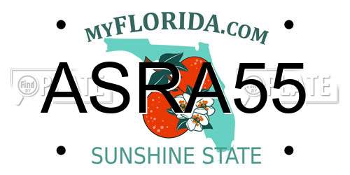 ASRA55 Florida License Plate