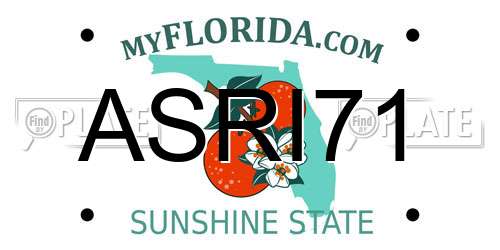 ASRI71 Florida License Plate