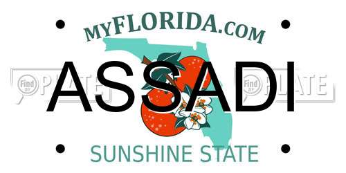 ASSADI Florida License Plate