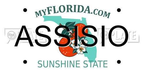 ASSISIO Florida License Plate