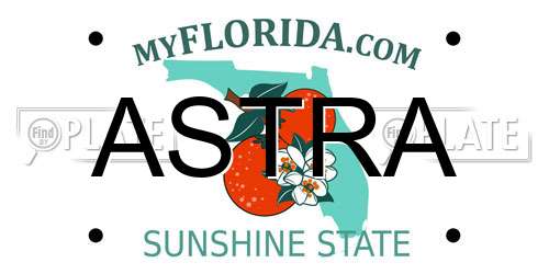 ASTRA Florida License Plate