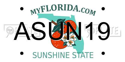 ASUN19 Florida License Plate