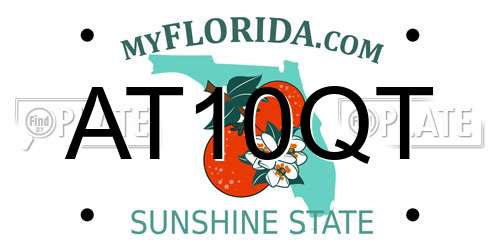 AT10QT Florida License Plate