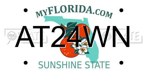 AT24WN Florida License Plate