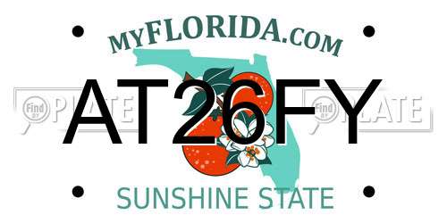 AT26FY Florida License Plate