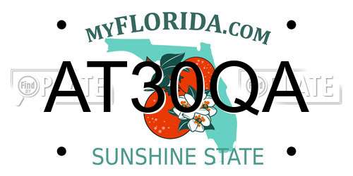 AT30QA Florida License Plate