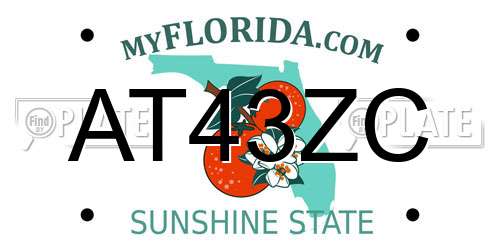 AT43ZC Florida License Plate