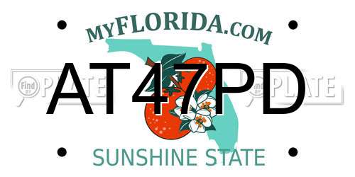 AT47PD Florida License Plate