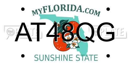 AT48QG Florida License Plate