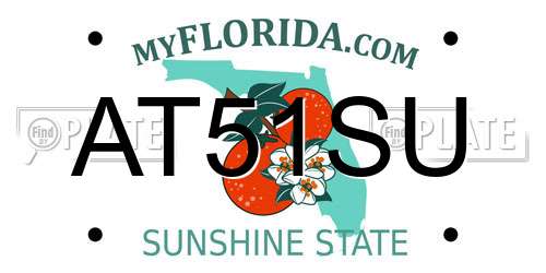 AT51SU Florida License Plate