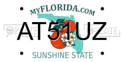 AT51UZ Florida License Plate